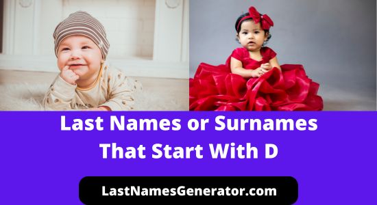 160 Unique Last Names or Surnames That Start With D & Their Meanings