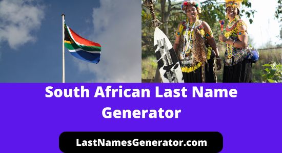 South African Last Name Generator